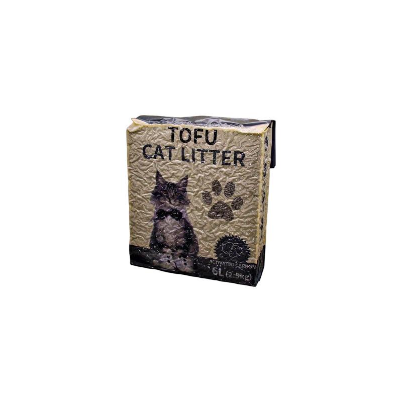 Pesak za mačke Tofu cat litter, 6l,aktivan ugalj